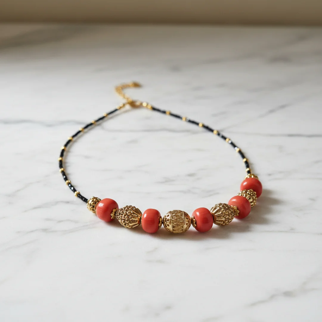 Crimson Heritage Antique Gold Chain - View 2