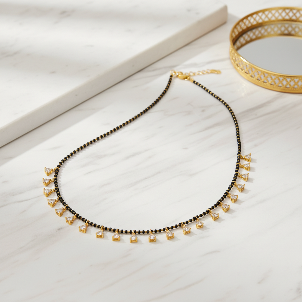 Celestial Droplet Mangalsutra Chain - View 3