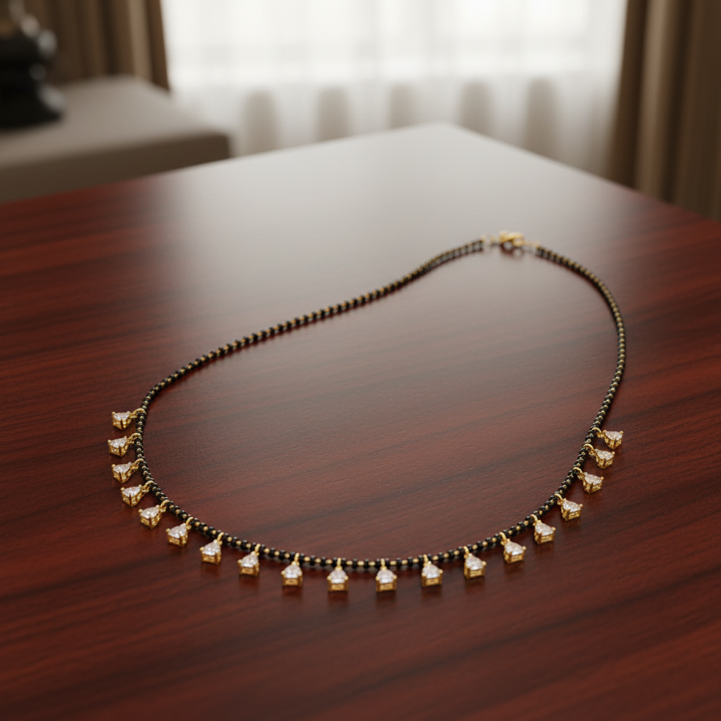 Celestial Droplet Mangalsutra Chain - View 4