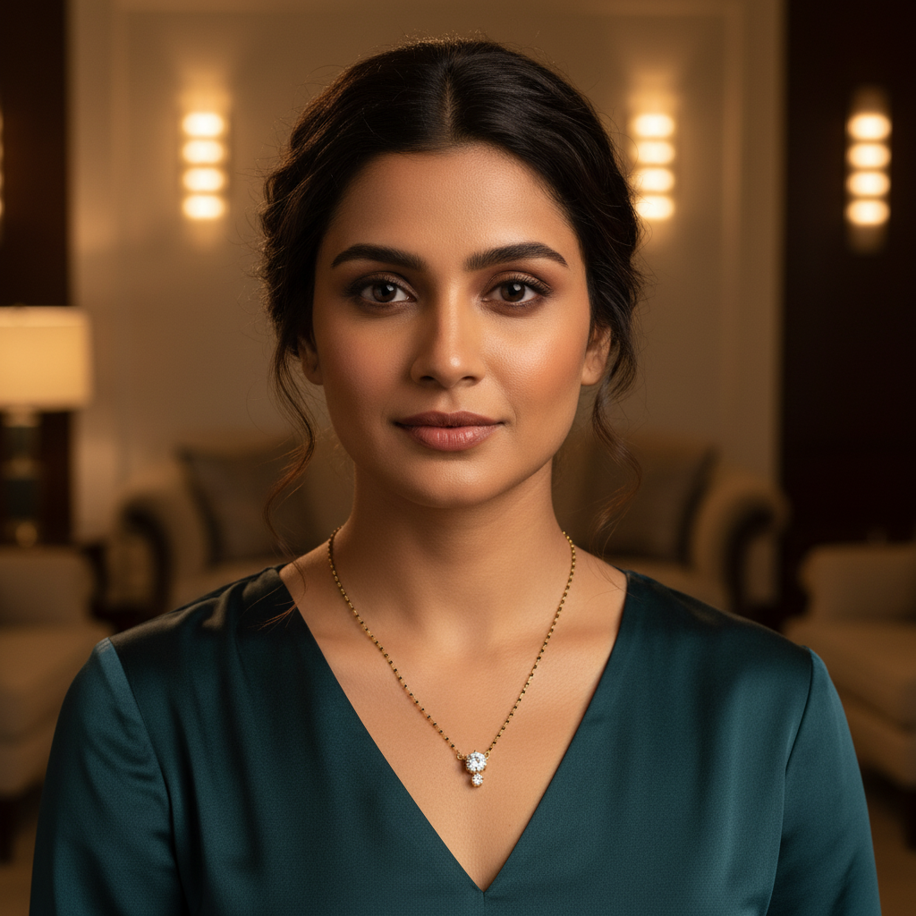 Celestial Solitaire Mangalsutra Chain - View 5