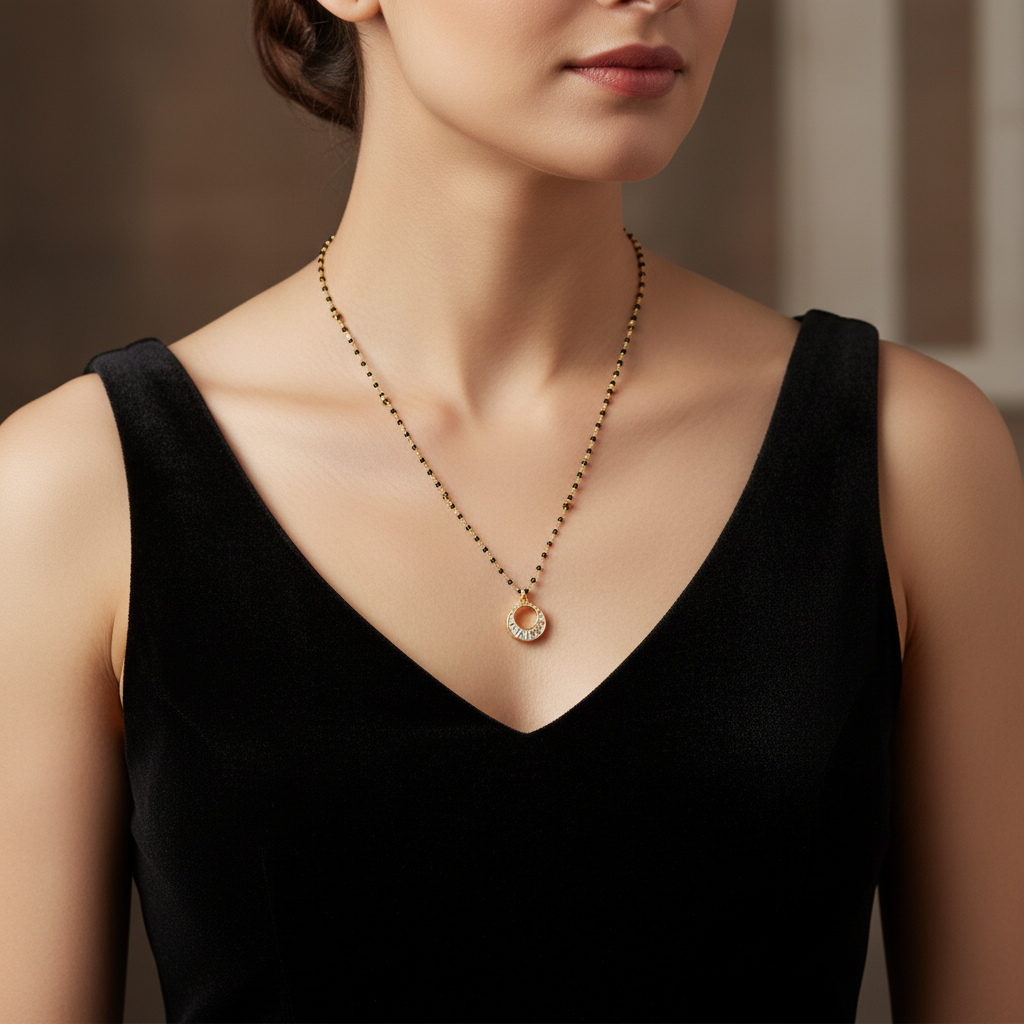 Celestial Orbit Mangalsutra Chain - View 5