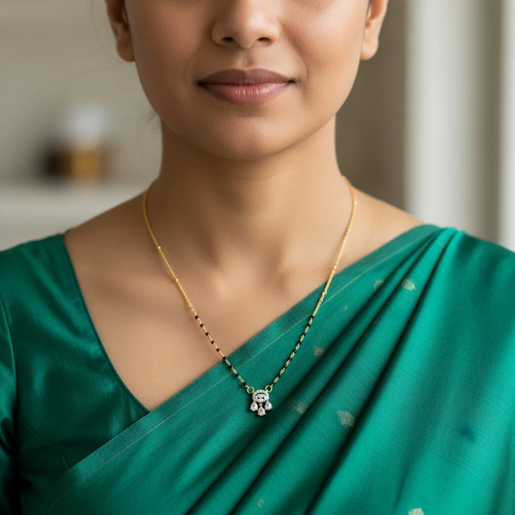 Classic Teardrop Mangalsutra Chain - View 2