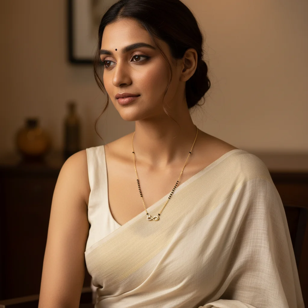 BB-339 Gold Infinity Mangalsutra Chain