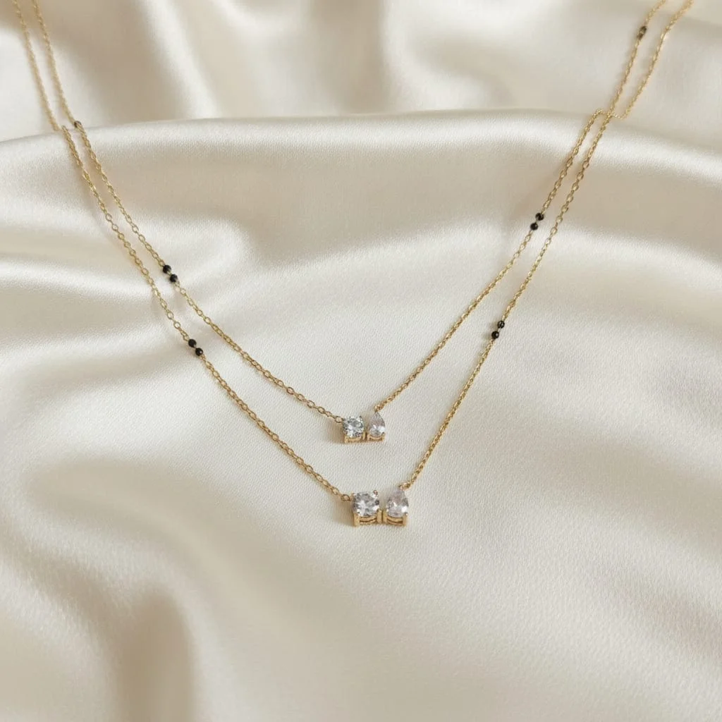 Minimalist Duo CZ Mangalsutra Chain