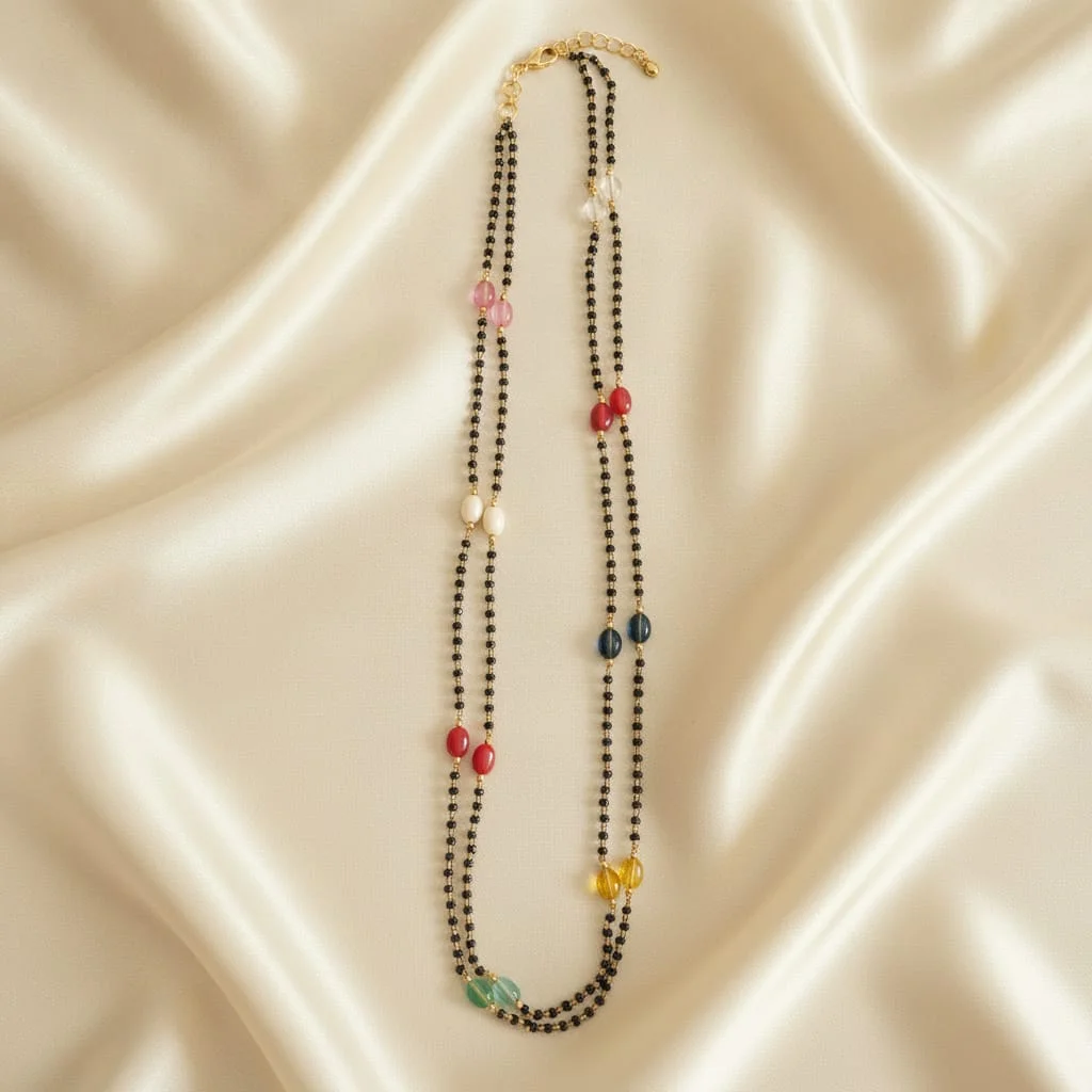 Navratna-Inspired Multicolored Long Chain