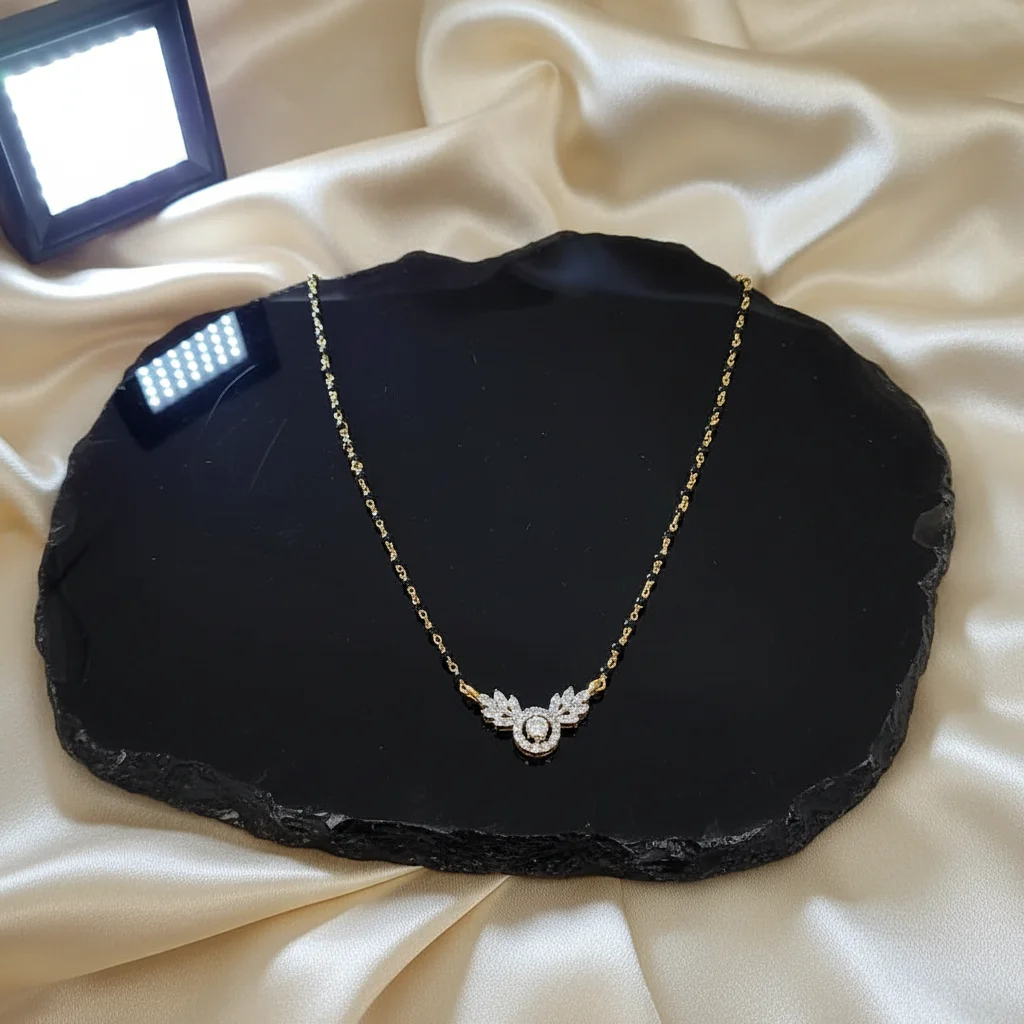 Celestial Wing Black Bead Chain - View 2