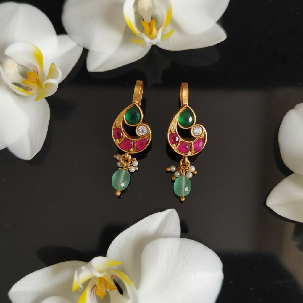 Emerald & Ruby Radiance Drops - View 2