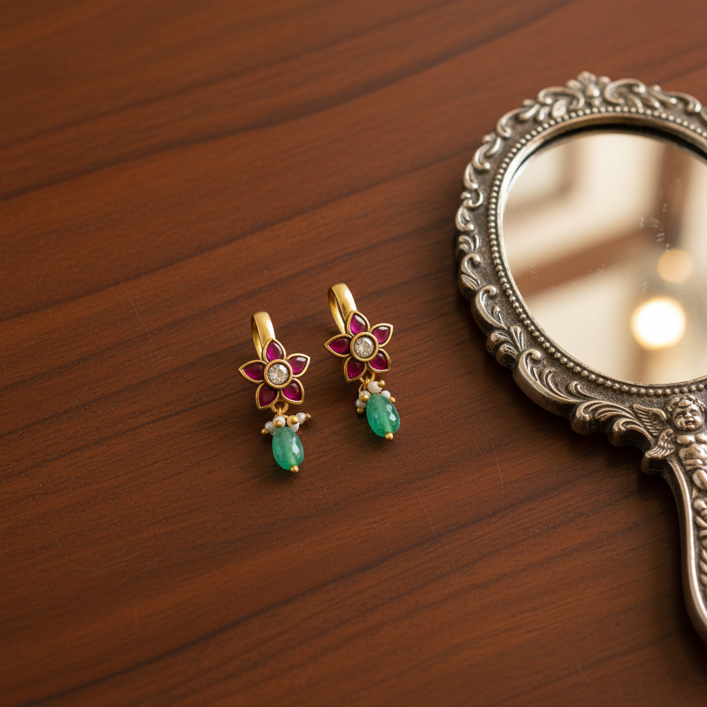 Crimson Bloom Floral Drops