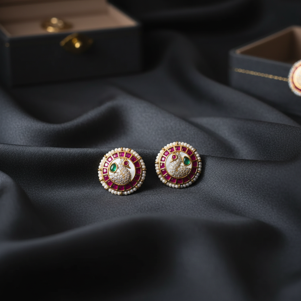 The Royal Mayura Pearl Studs