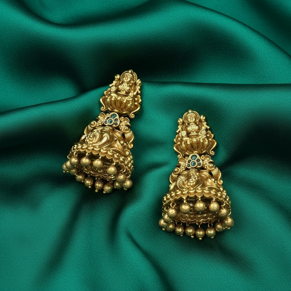 Mahalakshmi Divine Temple Jhumkas