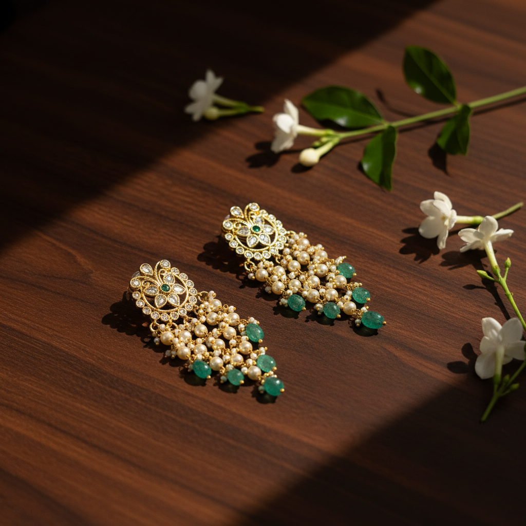 The Emerald Floret Chandbalis - View 2