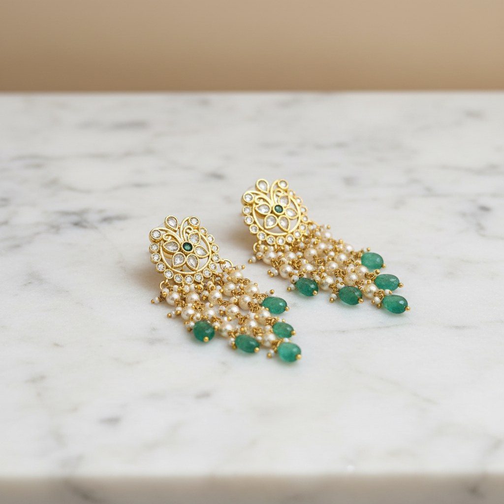 The Emerald Floret Chandbalis - View 3