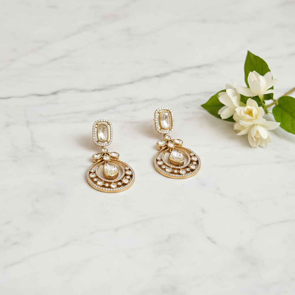 Aurelia Matte Antique Polki Drops