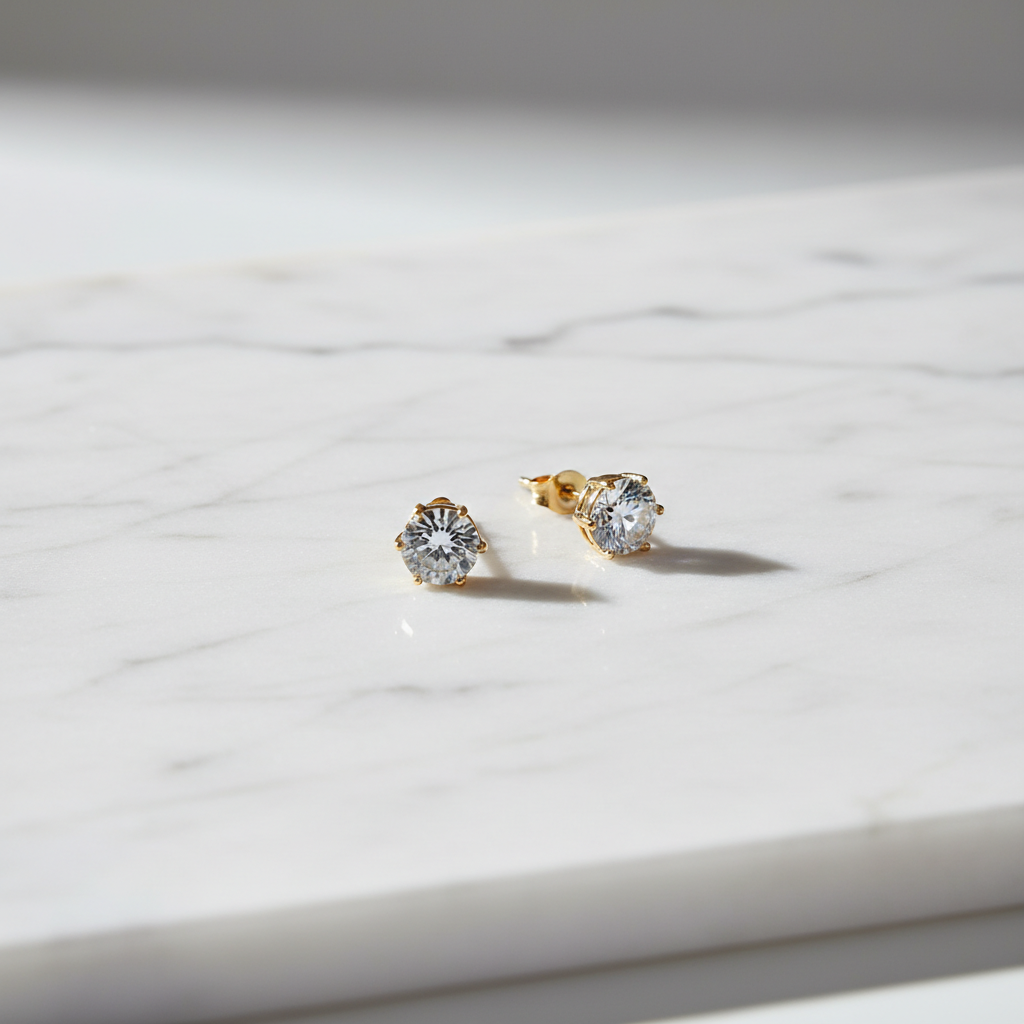 Celestial Solitaire Studs - View 2