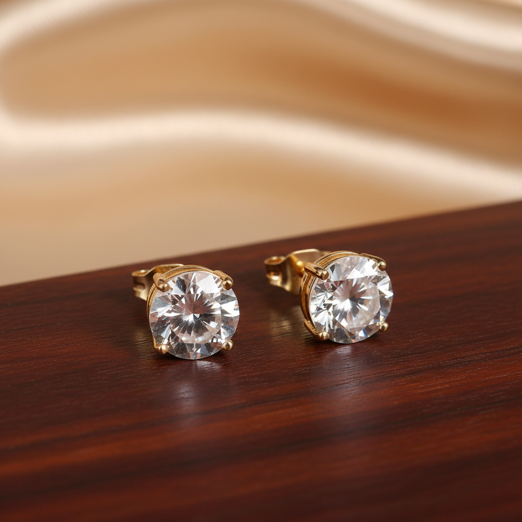Celestial Solitaire Studs - View 3
