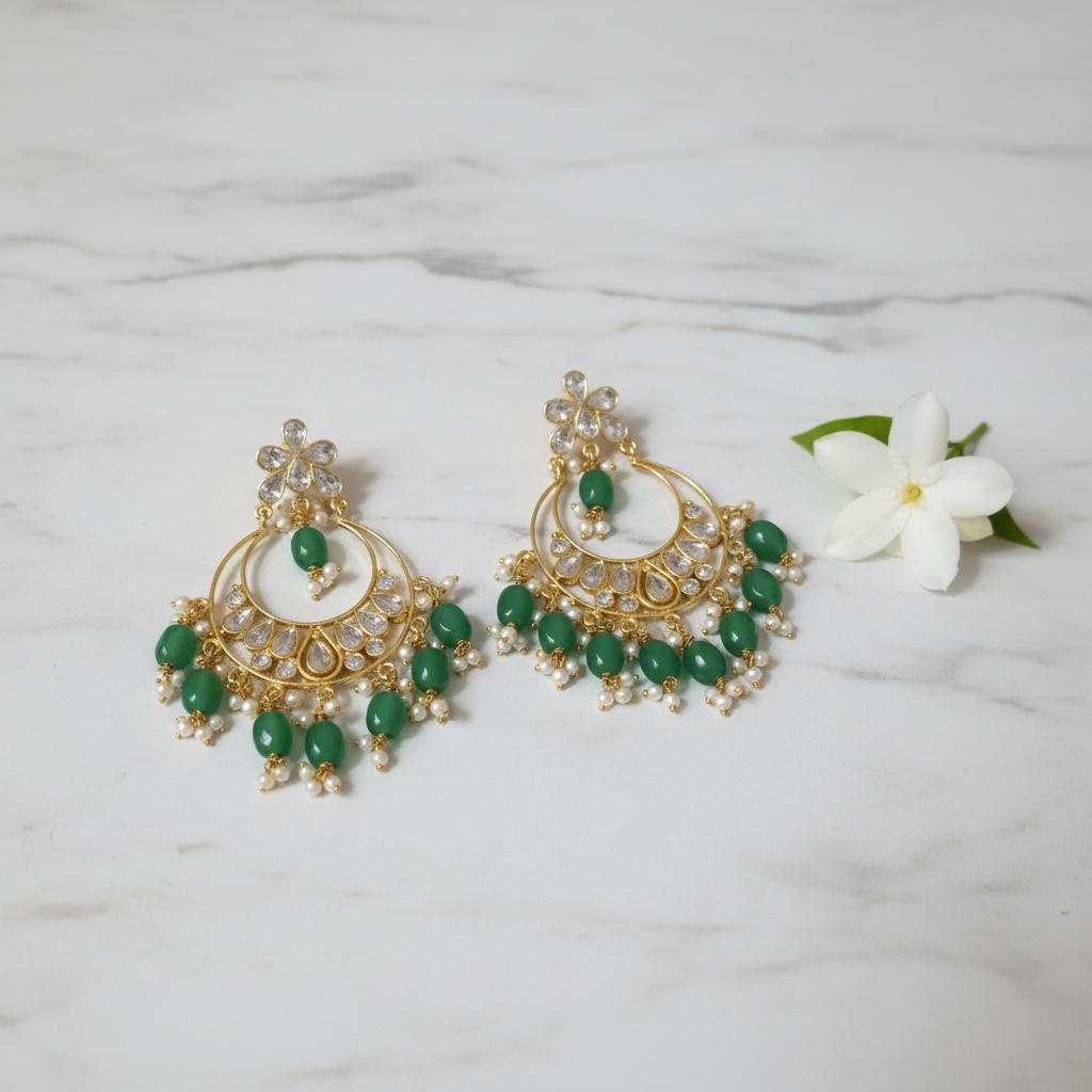 Emerald Moonlit Chandbalis
