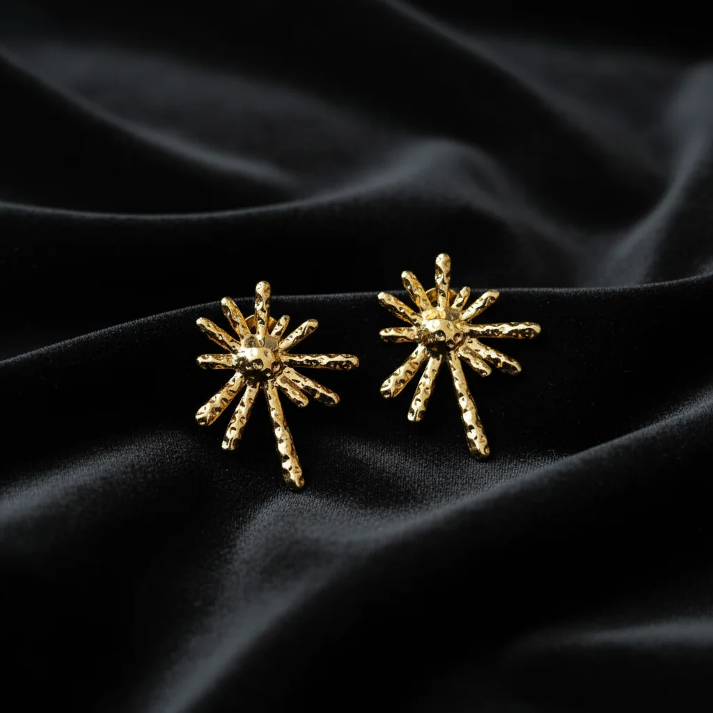 Artistic Hammered Starburst Earrings