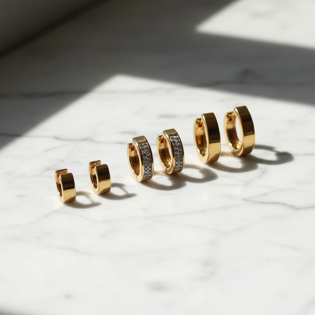 Ethereal Trio Pavé Huggie Set