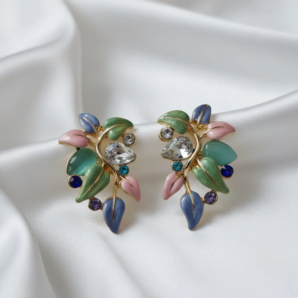 Botanical Blossom Enamel Studs