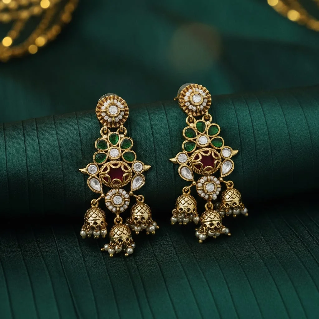Vintage Rajwadi Jhumka Earrings