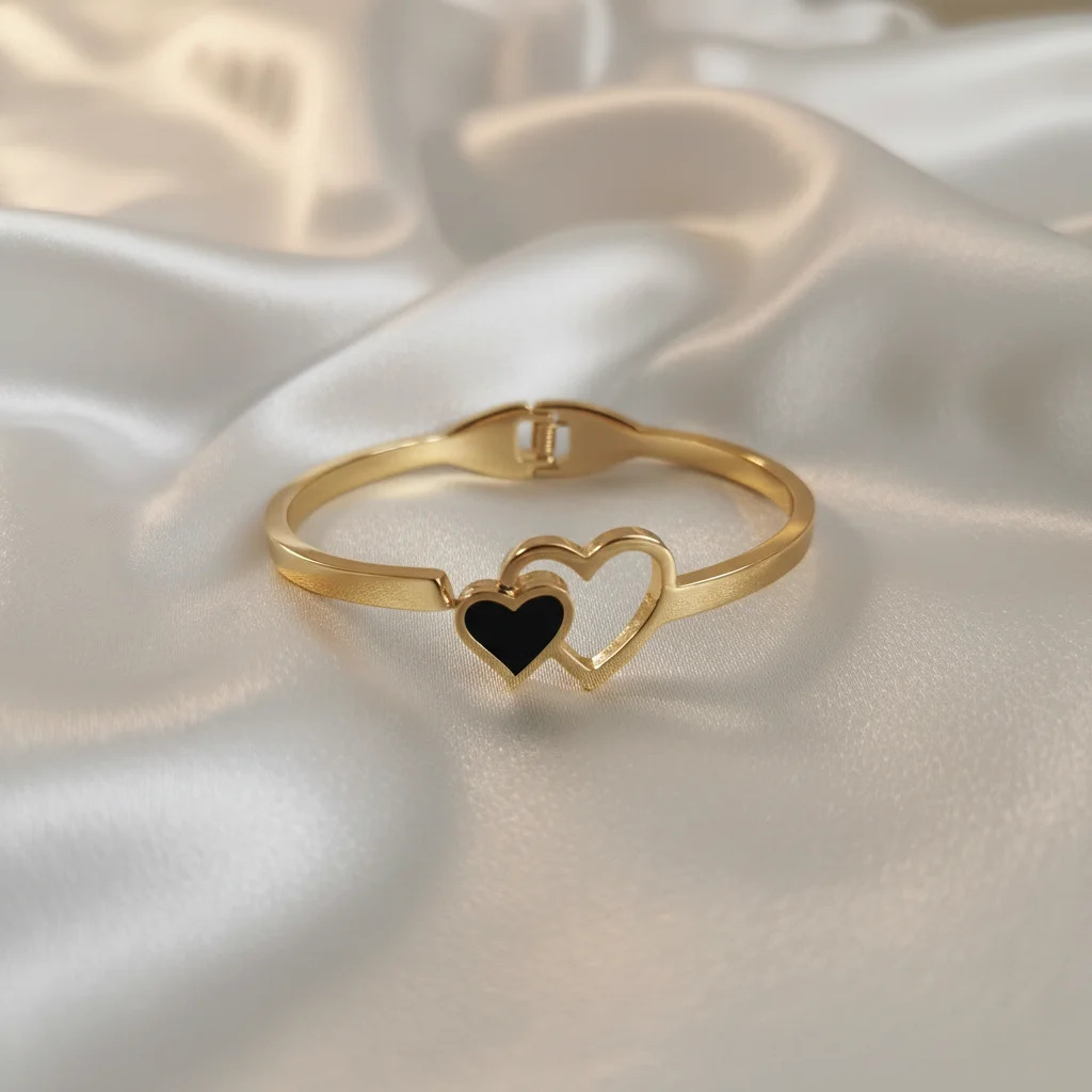 Little Hearts Enamel Bangle - View 2