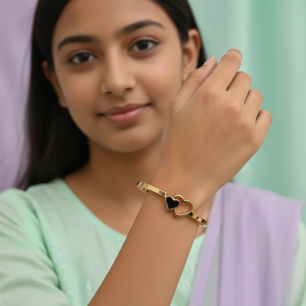 Little Hearts Enamel Bangle