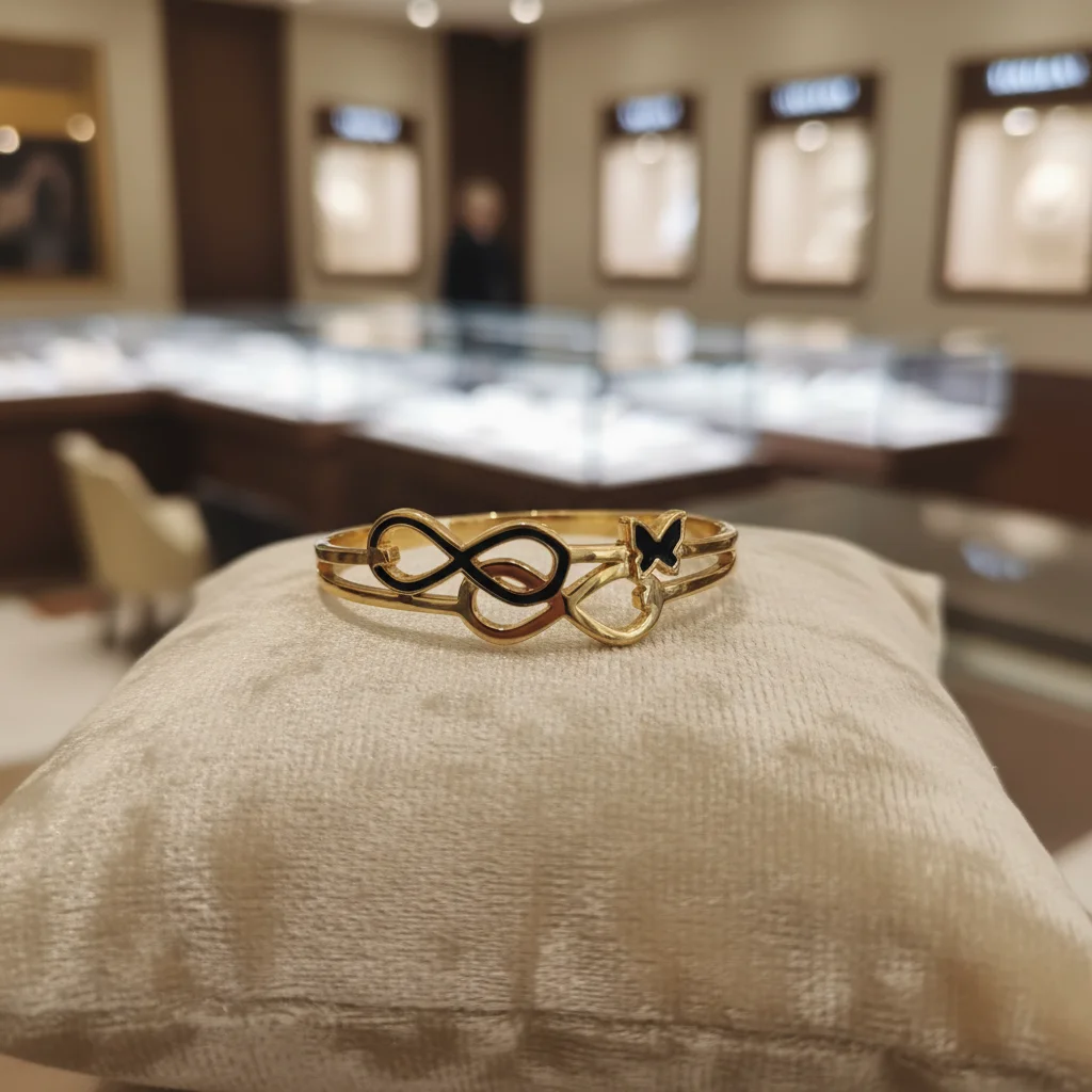 Infinity Butterfly Kids Bangle - View 2