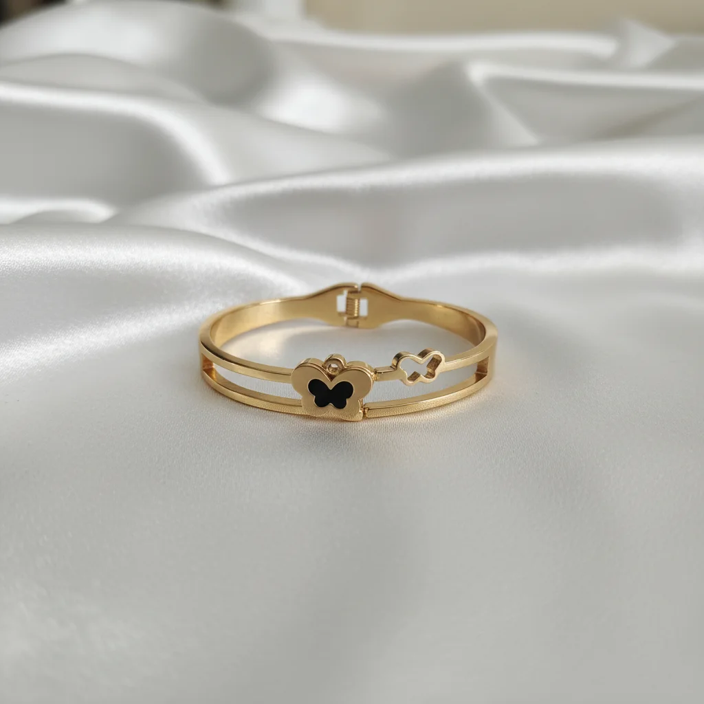 Butterfly Dreams Gold Bangle - View 2