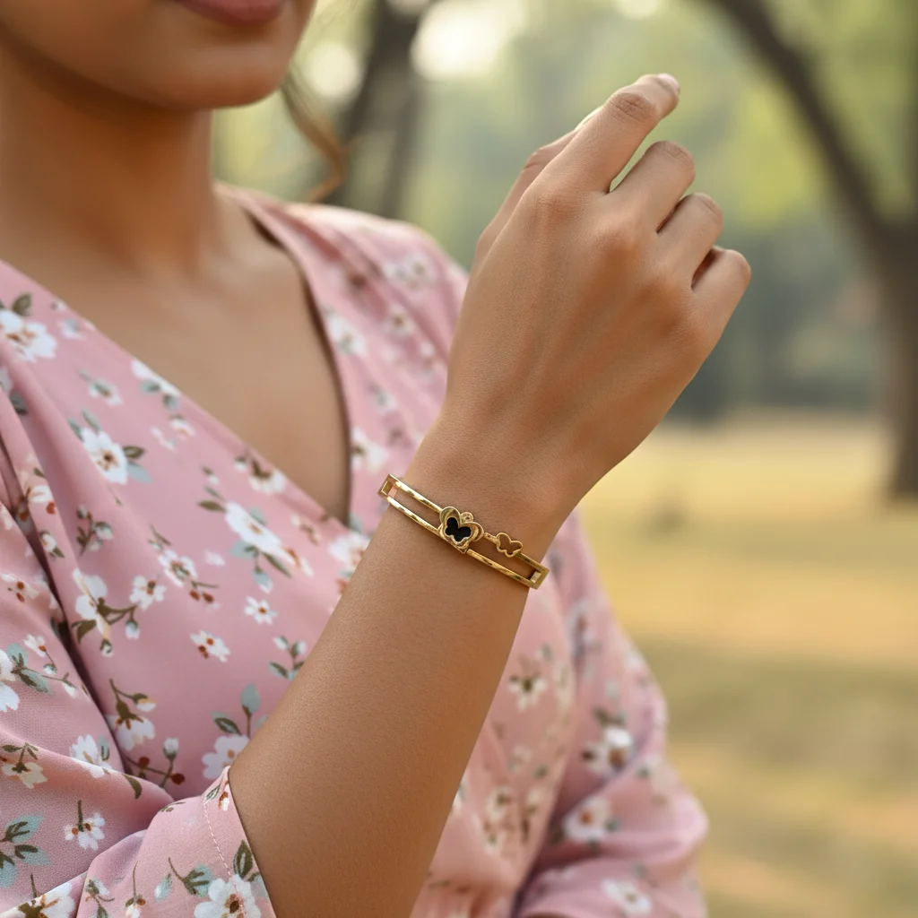 Butterfly Dreams Gold Bangle