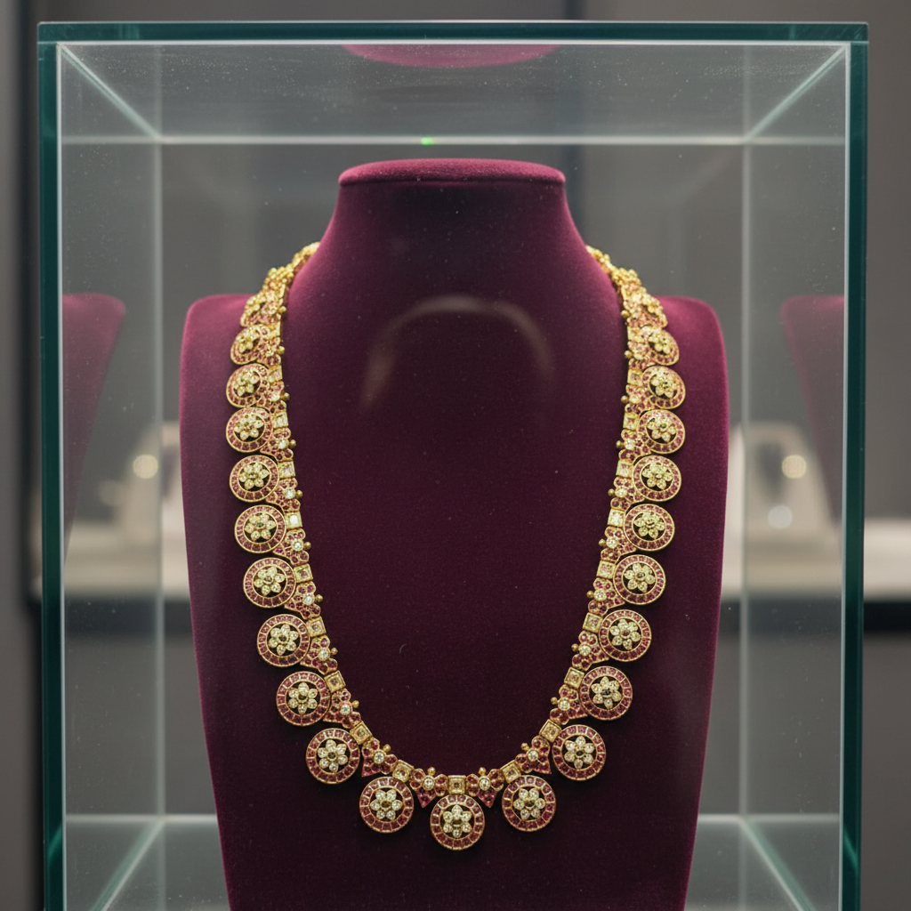 Aditi Antique Floral Chakra Necklace - View 3
