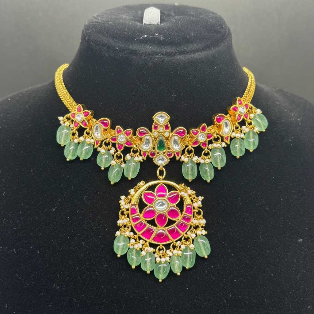 Verdant Bloom Floral Choker - View 3