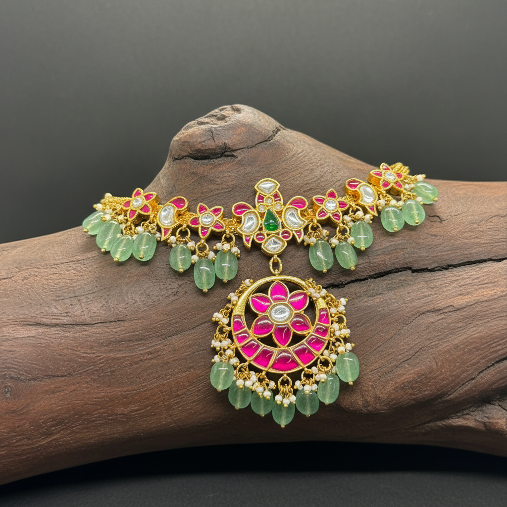 Verdant Bloom Floral Choker