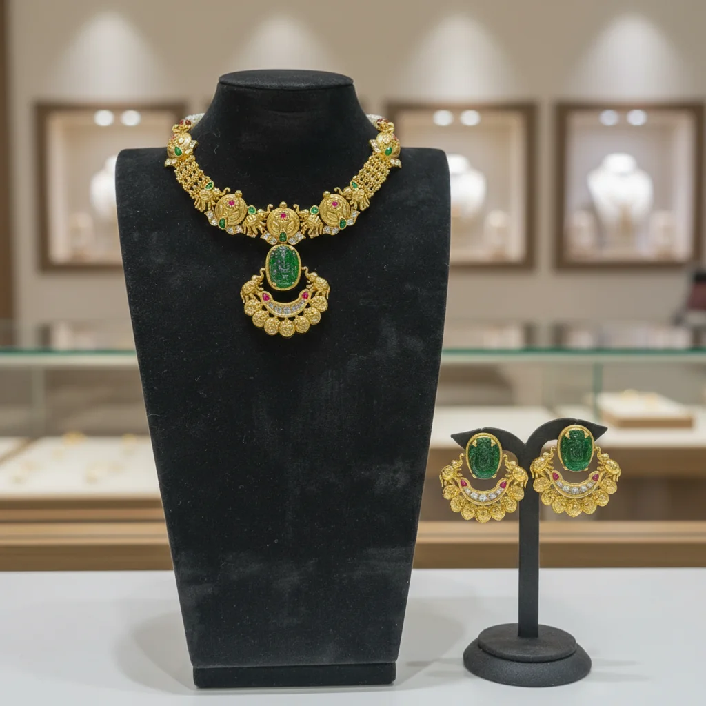 Divine Ganesha & Elephant Heritage Necklace Set