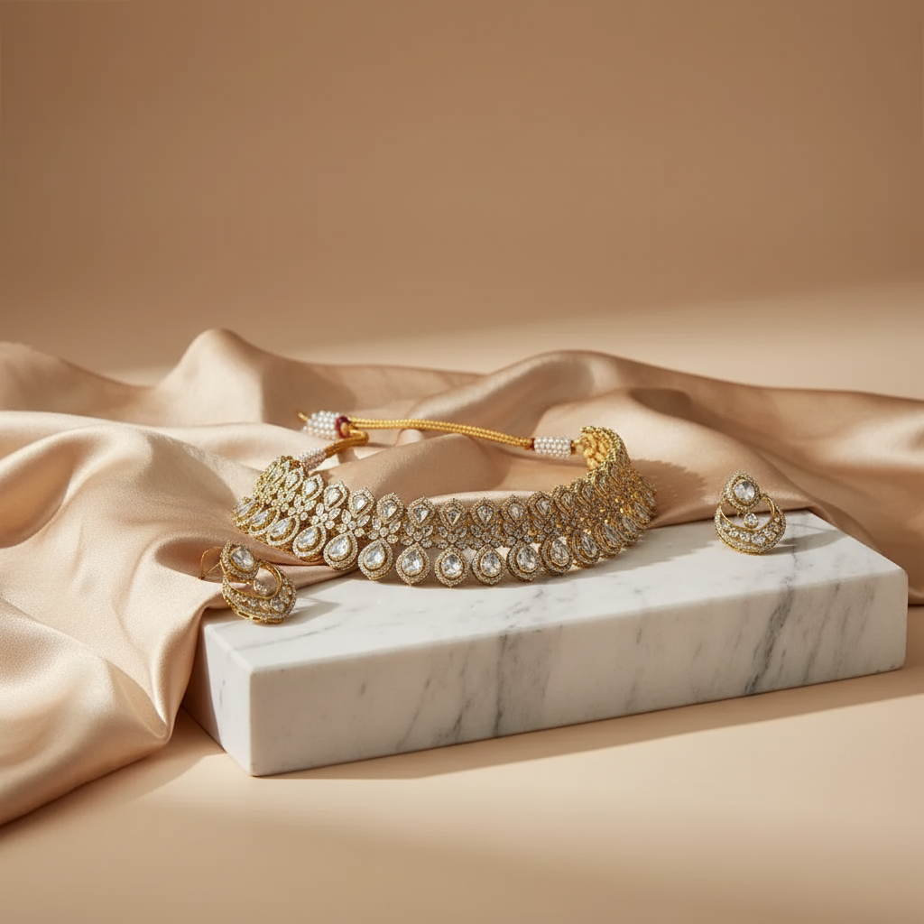 Radiant Heritage Gold Choker Set