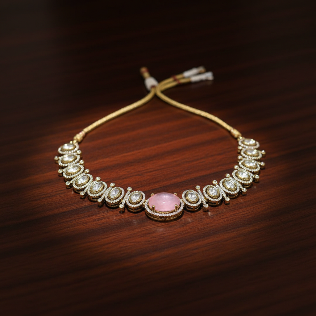 Rosé Splendor Antique Choker - View 2