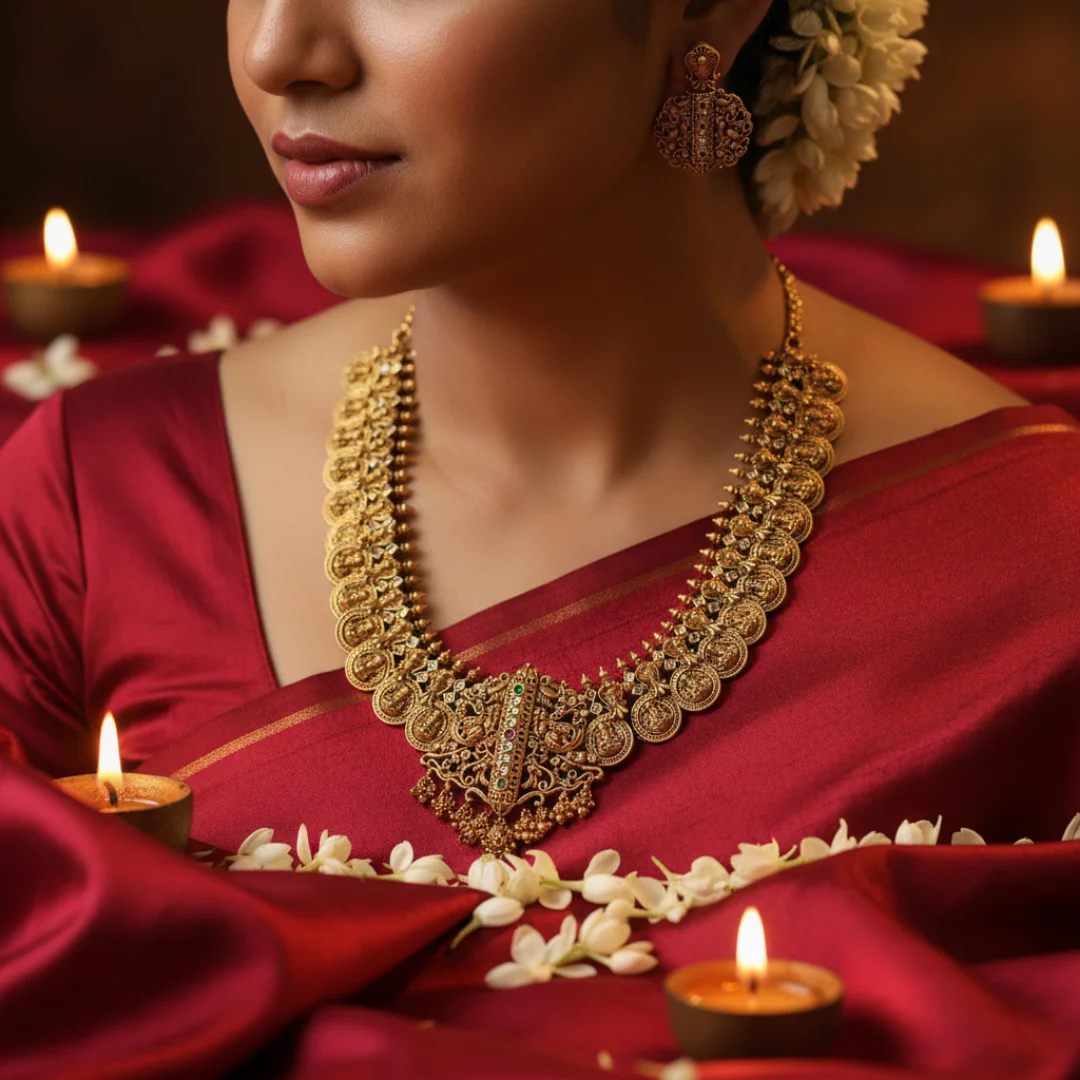 Heritage Bloom Matte Necklace
