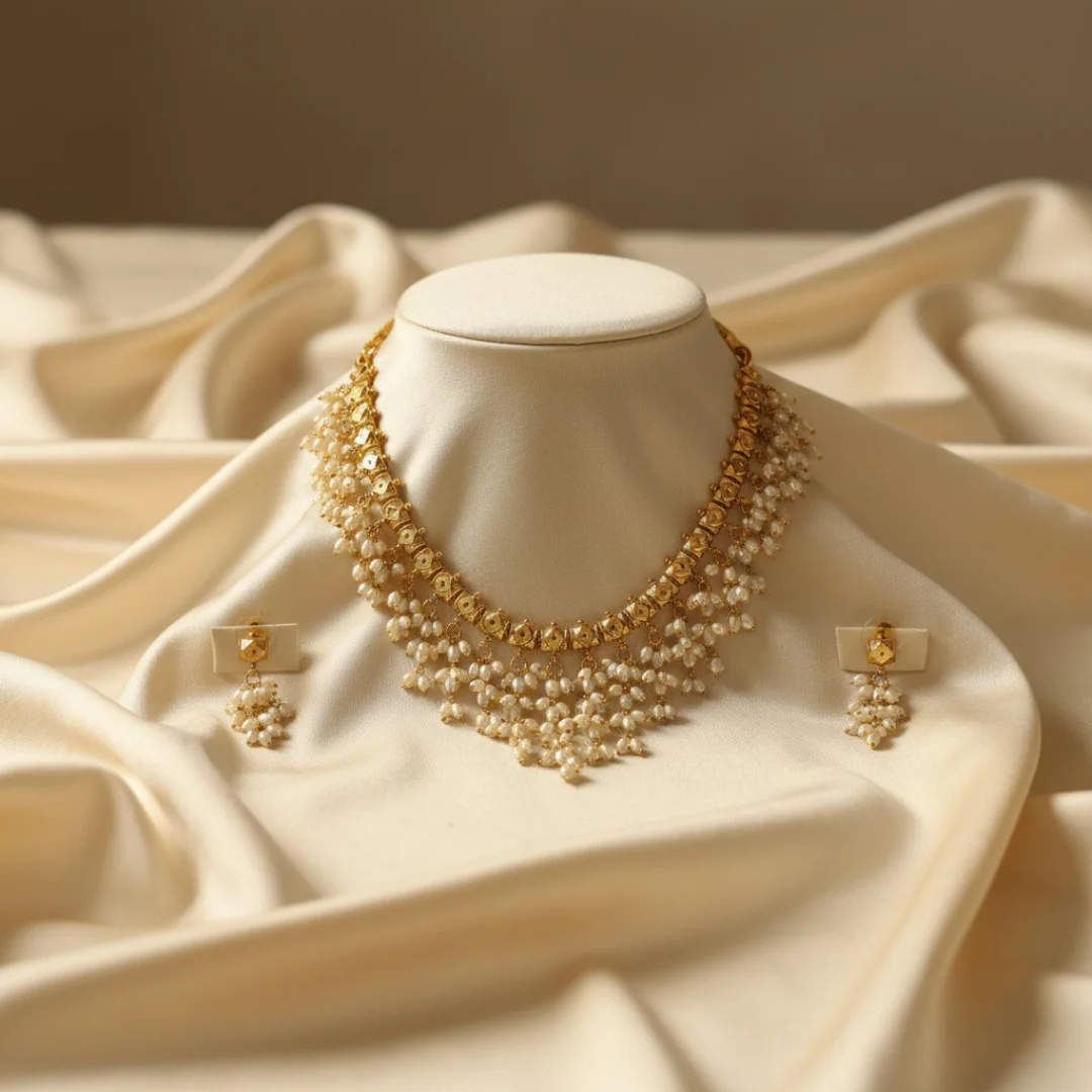 Royal Kundan Traditional Necklace - View 2
