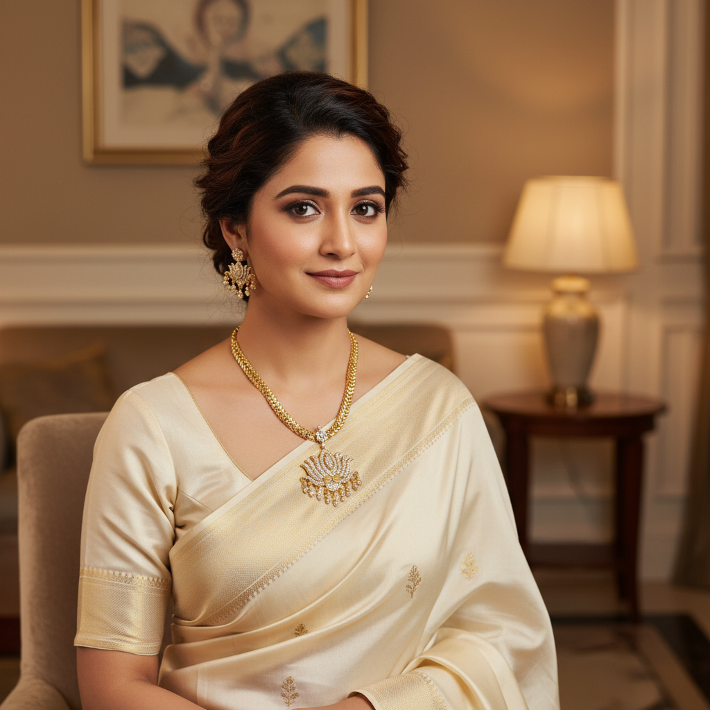 The Padmanjali Lotus Necklace Set - View 3