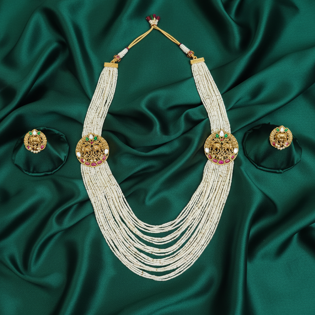 Gajraj Regency Pearl Strand Necklace - View 2