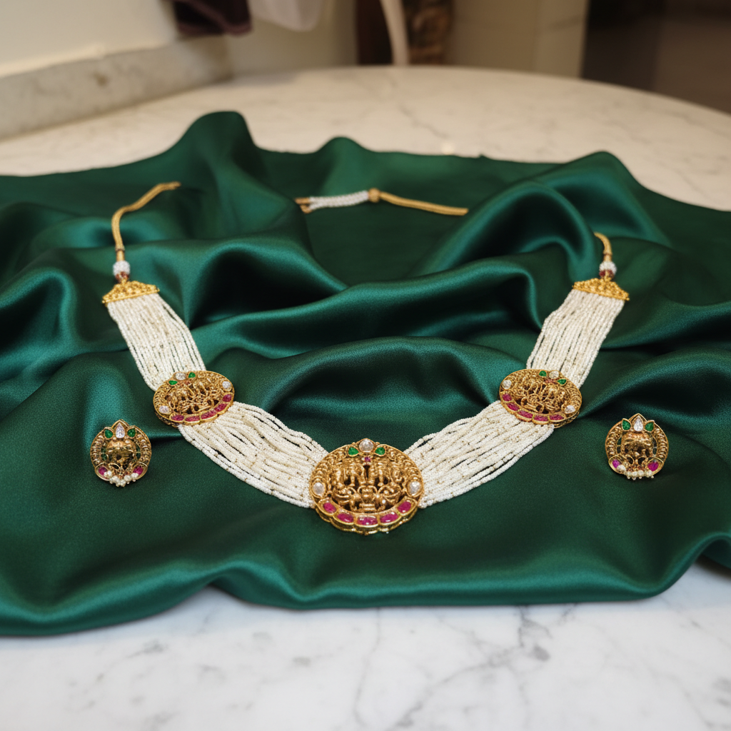 Gajraj Regency Pearl Strand Necklace - View 3