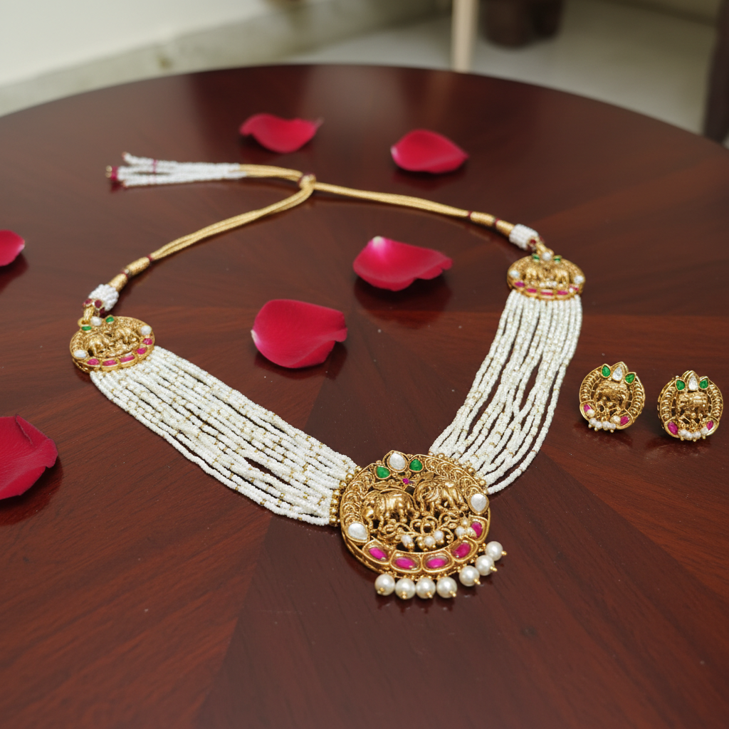 Gajraj Regency Pearl Strand Necklace