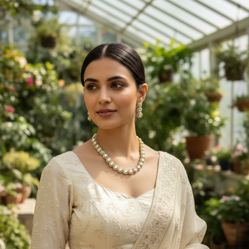 Eternal Radiance Kundan Choker Set - View 4