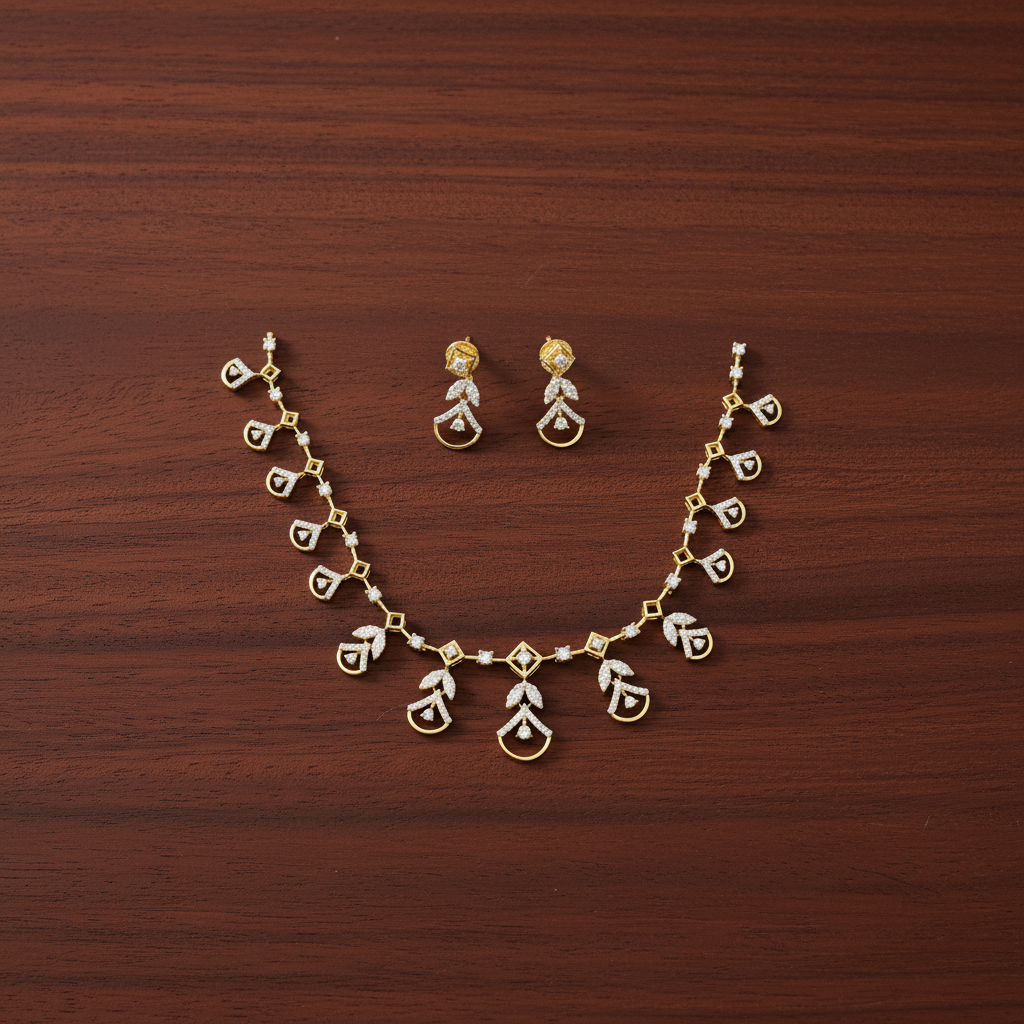 NK-284 Elegant Leaf Drop Jewelry Set