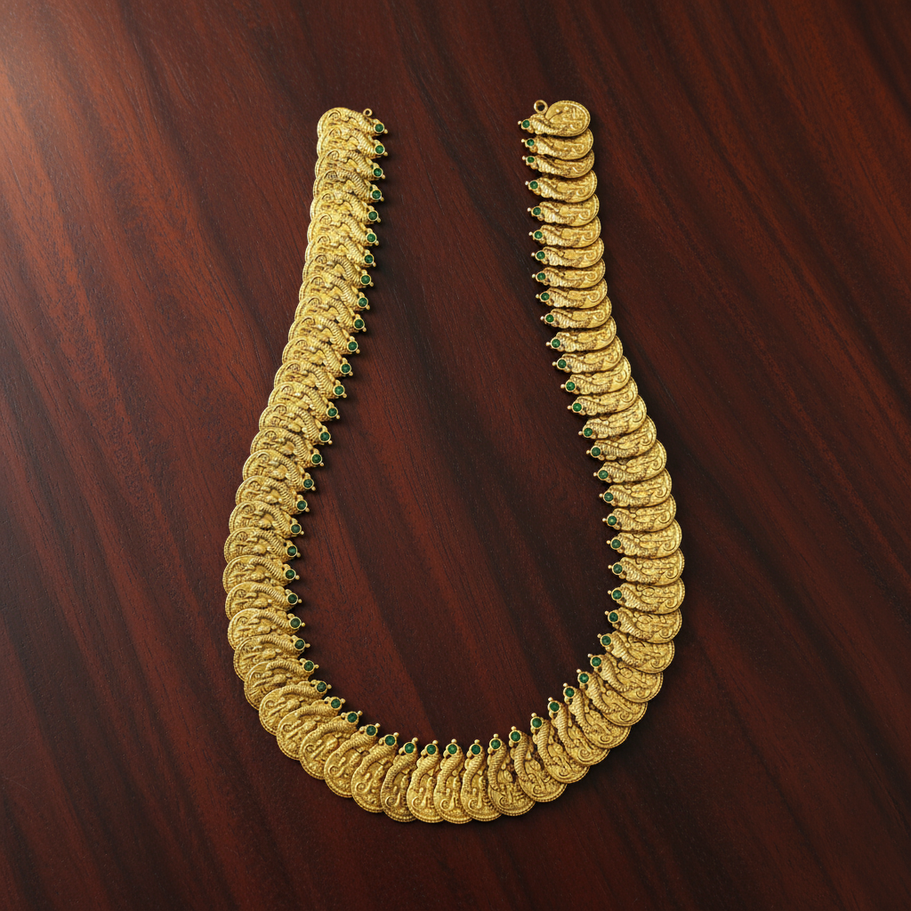 Antique Gold Mango Mala Necklace