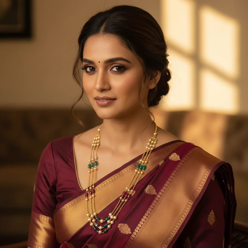 Three-Strand Pearl & Multi-Bead Layered Necklace
