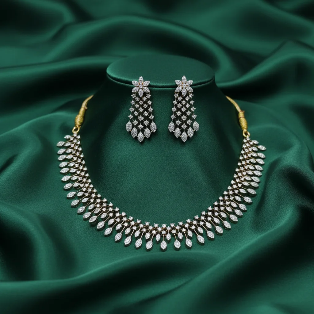 Regal Marquise Mesh Necklace Set