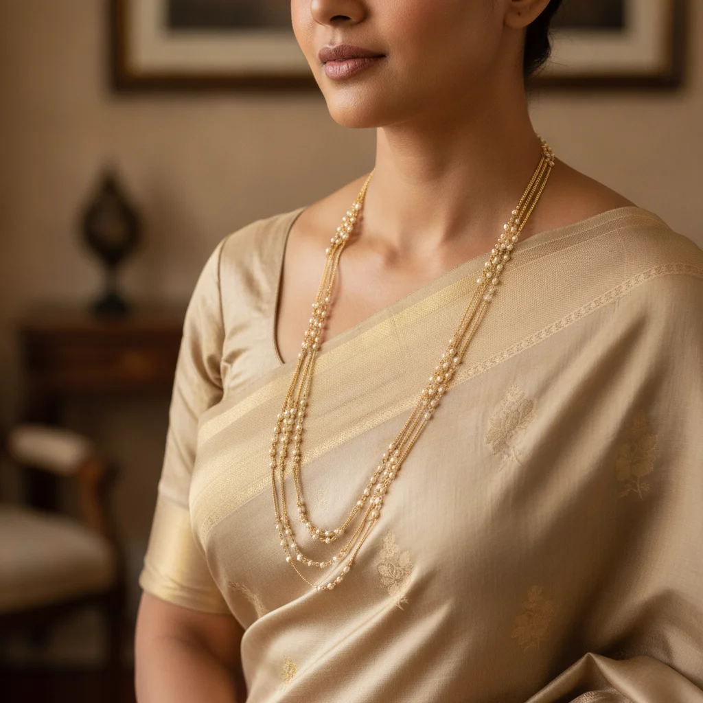 Celestial Layered Pearl Mala