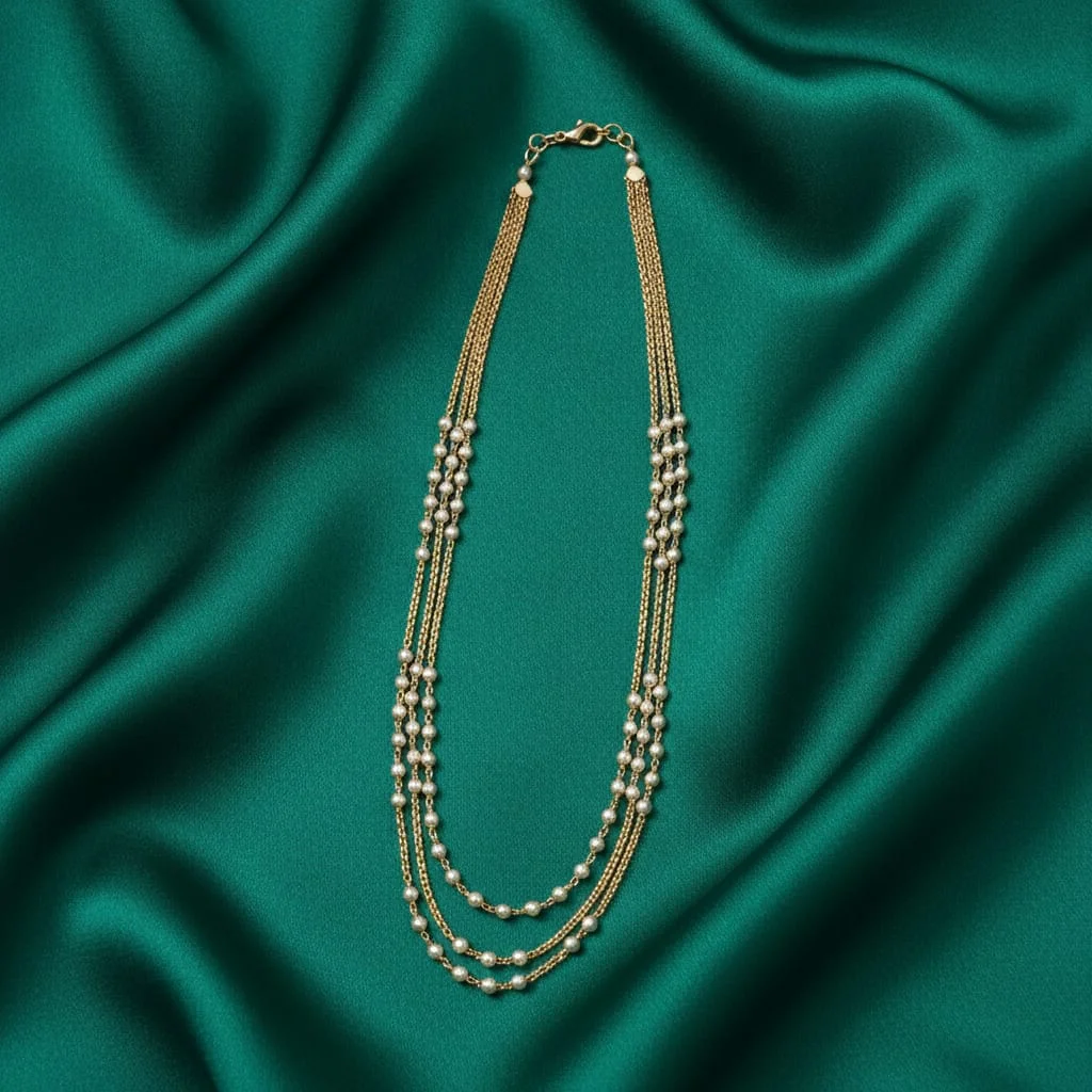 Triple-Layered Pearl Elegance Necklace