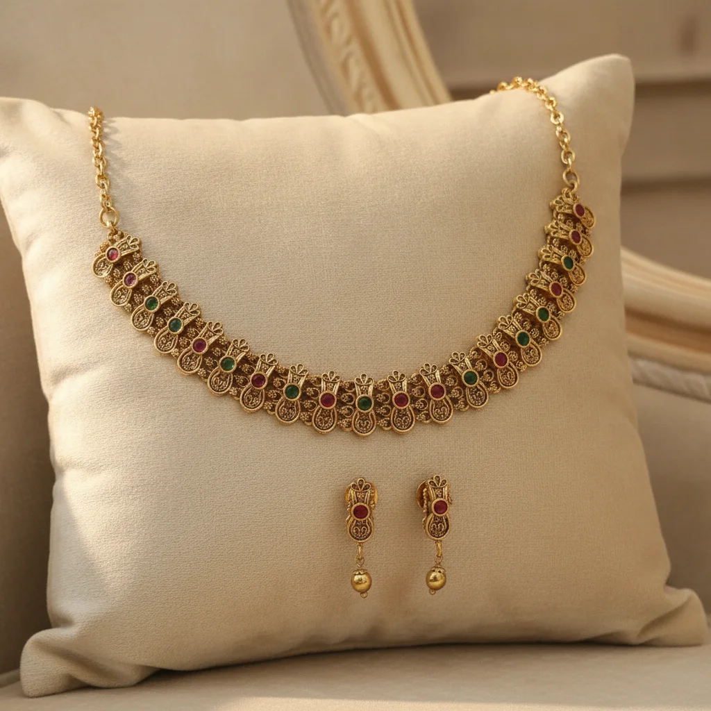 Heritage Antique Gold Kemp Necklace Set