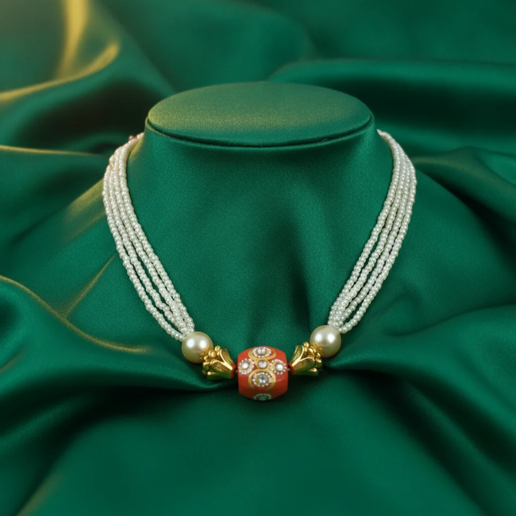 Vibrant Heritage Seed Pearl Necklace